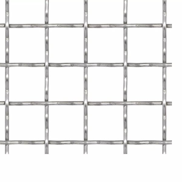 vidaXL rillet trådnetspanel rustfrit stål 50x50 cm 11x11x2 mm