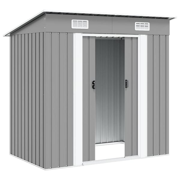 vidaXL haveskur metal grå