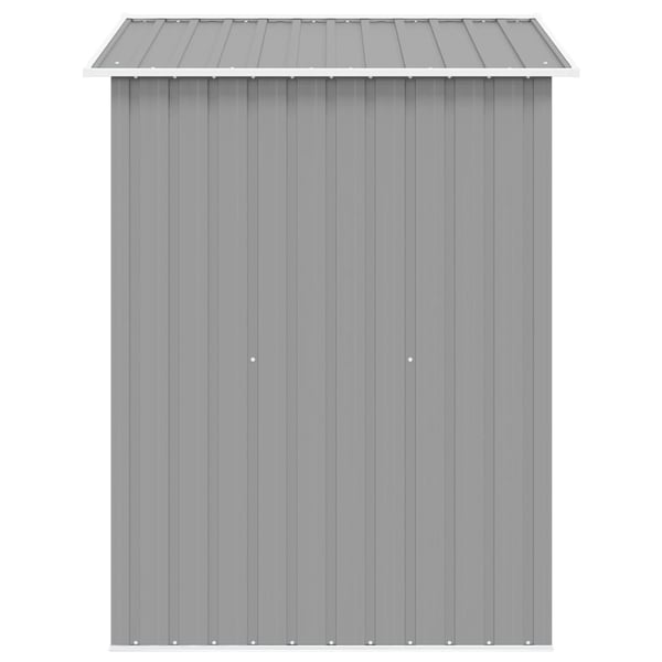 vidaXL Puutarhan varastovaja Metalli 204x132x186 cm Harmaa