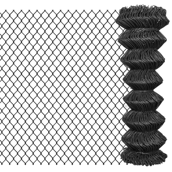 vidaXL Verkkoaita teräs 25x1,25 m harmaa