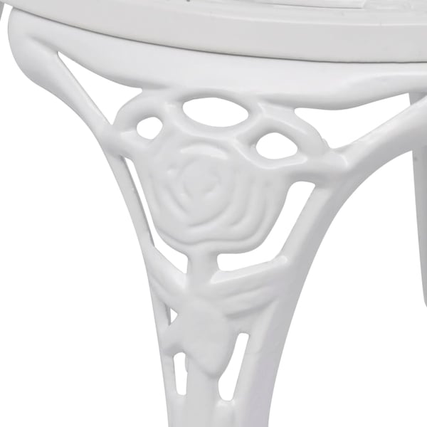vidaXL bistrostole 2 stk. støbt aluminium hvid