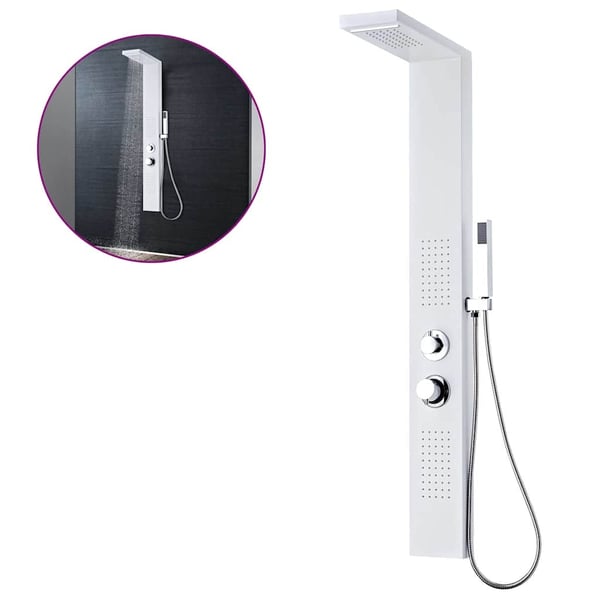 vidaXL bruserpanelsystem aluminium mat hvid