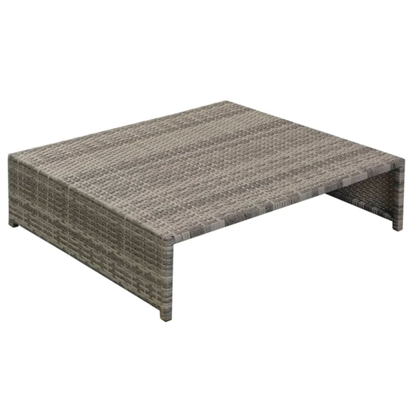vidaXL haveloungesæt 5 dele med hynder polyrattan grå