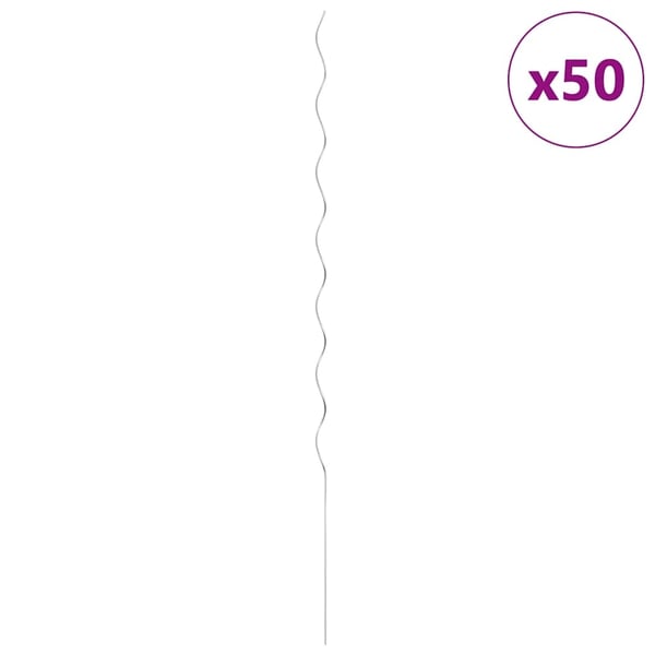 vidaXL Spiralplantestøtter 50 stk 170 cm galvanisert stål