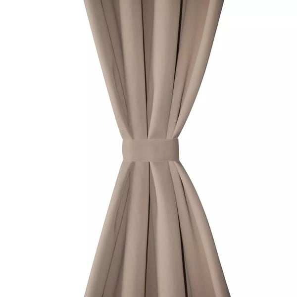 vidaXL Lystette gardiner 2 stk med metallmaljer 135x175 cm krem