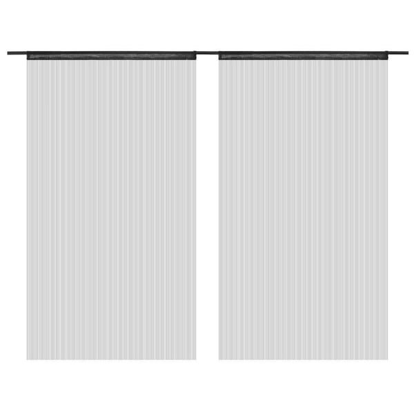 vidaXL Trådgardiner 2 st 140x250 cm svart