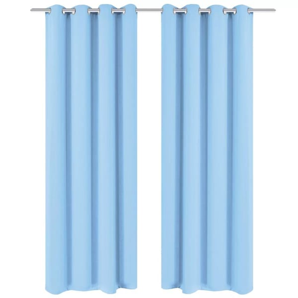 vidaXL Lystett gardin med metallmaljer 270x245 cm turkis