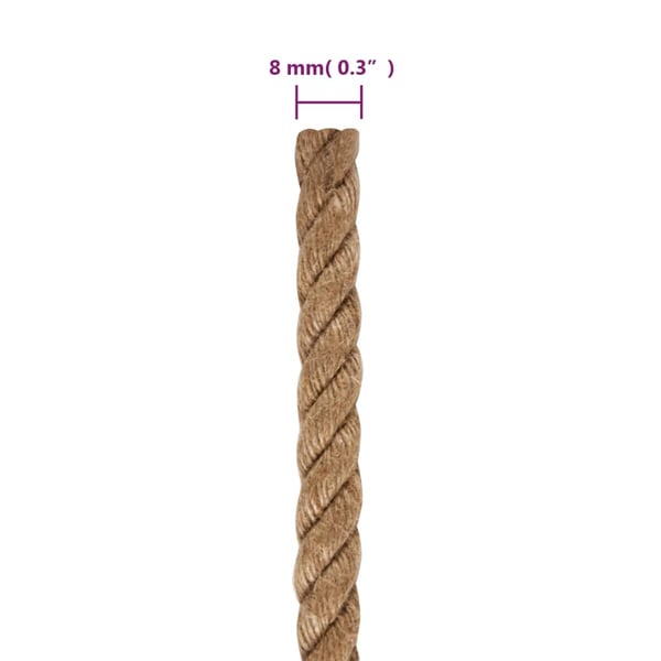 vidaXL reb 100 % jute 8 mm 500 m