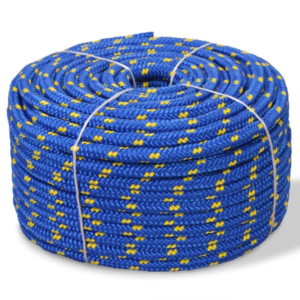vidaXL Båttau polypropylen 14 mm 50 m blå