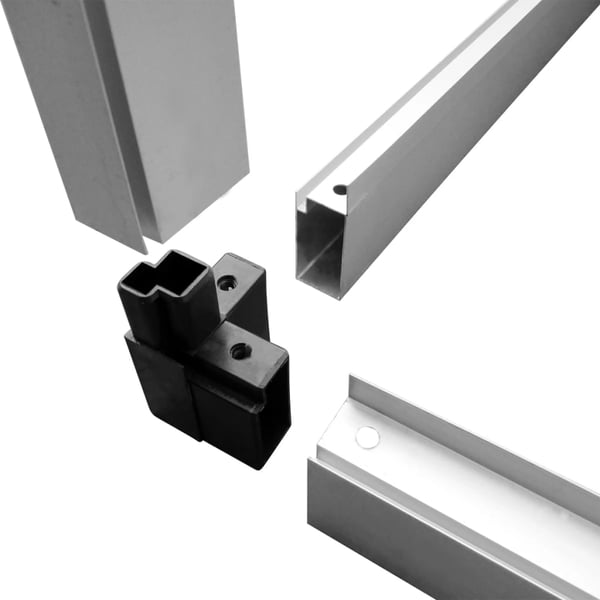 vidaXL drivhus 3,46 m² forstærket aluminium