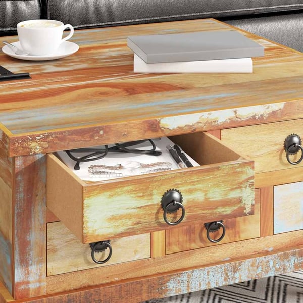 vidaXL sofabord 70x70x38 cm genbrugstræ