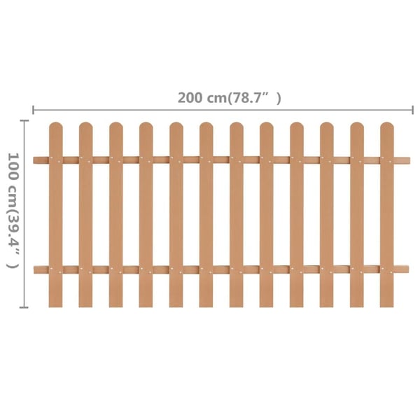 vidaXL Staket WPC 200x100 cm