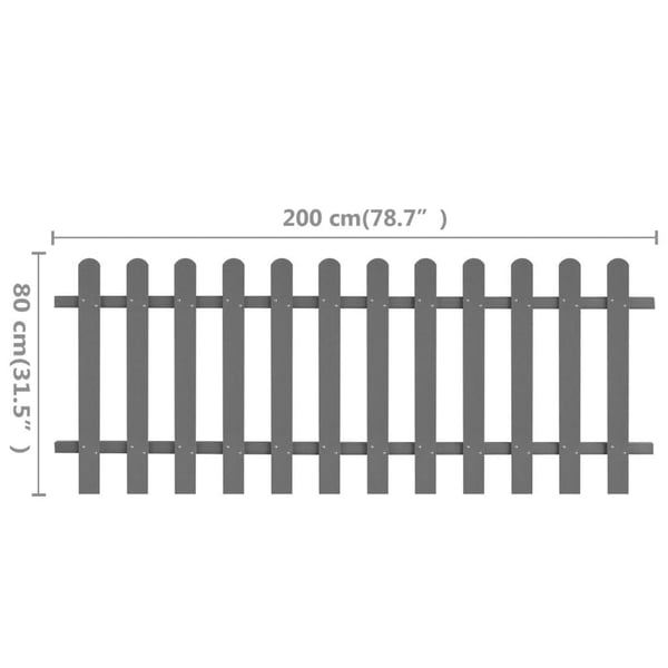 vidaXL stakit 200x80 cm WPC