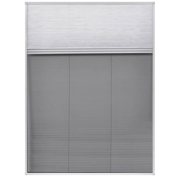 vidaXL Plissert insektskjerm vindu aluminium 60x80 cm med solskjerm