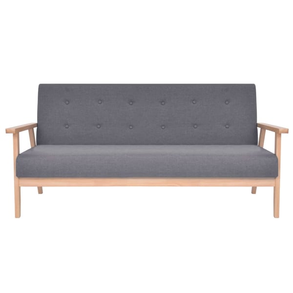 vidaXL 3-personers sofa i stof mørkegrå