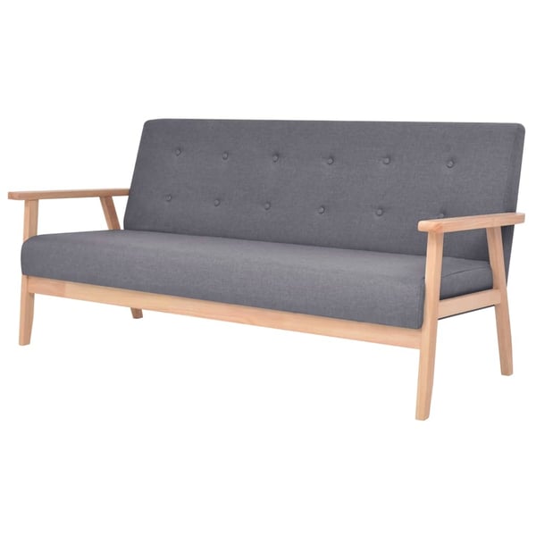 vidaXL 3-personers sofa i stof mørkegrå