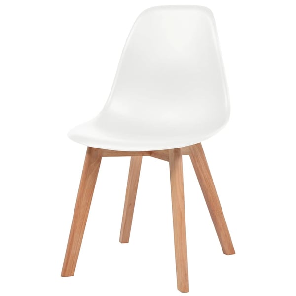 vidaXL spisebordsstole 2 stk. plastik hvid
