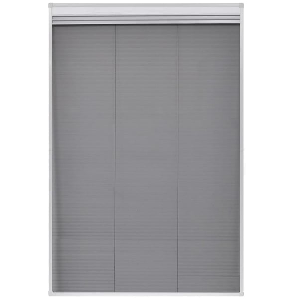 vidaXL Plissert insektskjerm for vindu aluminium 80x120 cm solskjerm