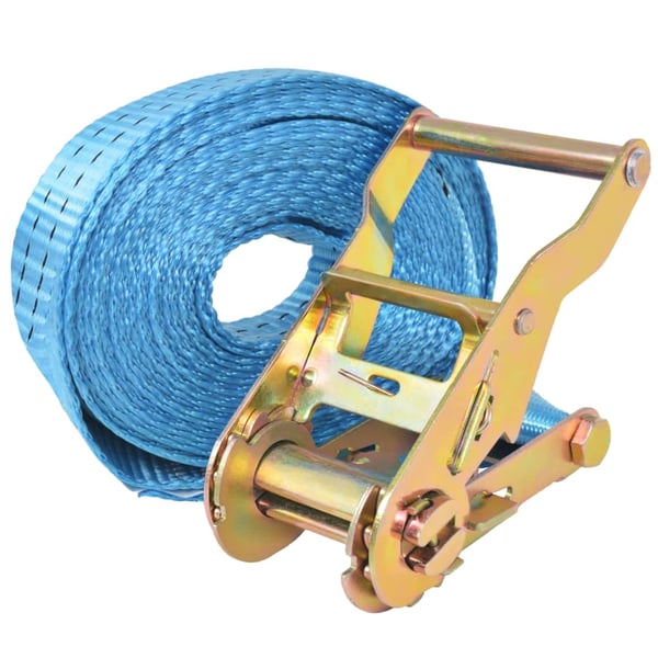 vidaXL Jekkestropper med skralle 10 stk 2 tonn 6mx38mm blå