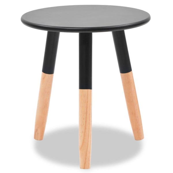 vidaXL Sidebord sett 2 deler heltre furu svart