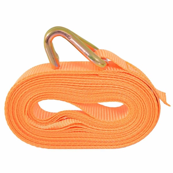 vidaXL Jekkestropper med skralle 4 stk 0,4 tonn 6mx25mm oransje