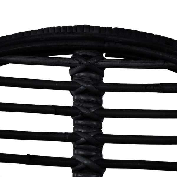 vidaXL spisebordsstole 4 stk. naturligt rattan sort