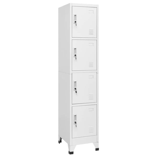 vidaXL skab med 4 rum med lås 38 x 45 x 180 cm