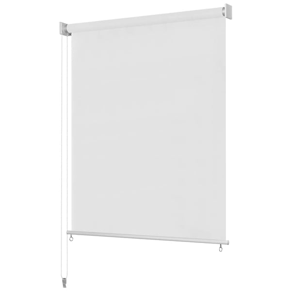 vidaXL Rullaverho ulkotiloihin 240x140 cm Valkoinen