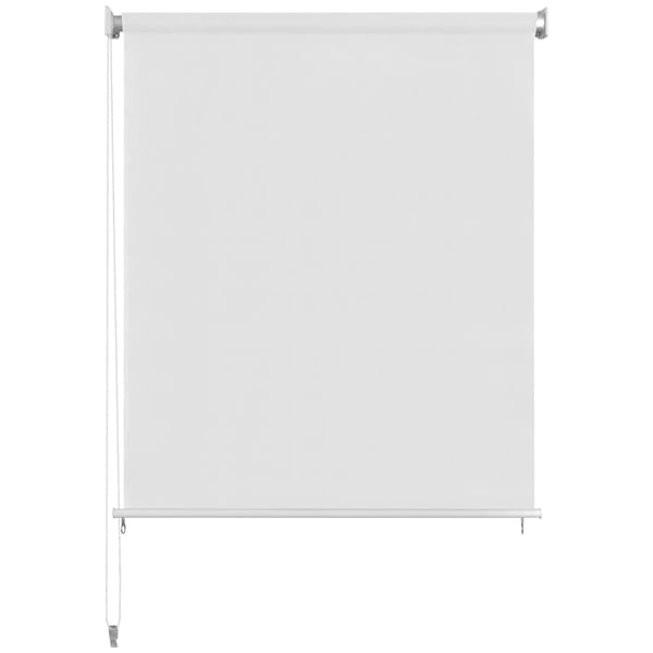 vidaXL Rullaverho ulkotiloihin 240x140 cm Valkoinen
