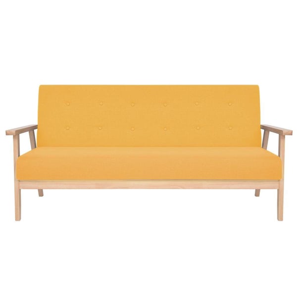 vidaXL sofasæt i 2 dele stof gul