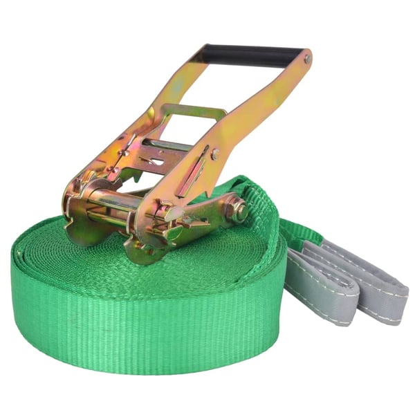 vidaXL Slakkline 15 mx 50 mm 150 kg grønn