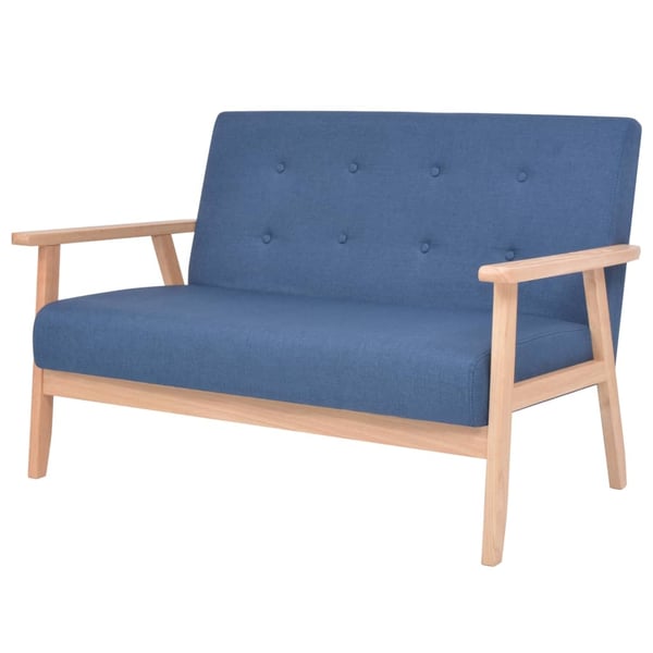 vidaXL sofasæt i 2 dele stof blå