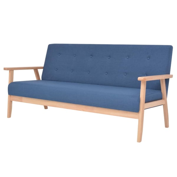 vidaXL sofasæt i 3 dele stof blå
