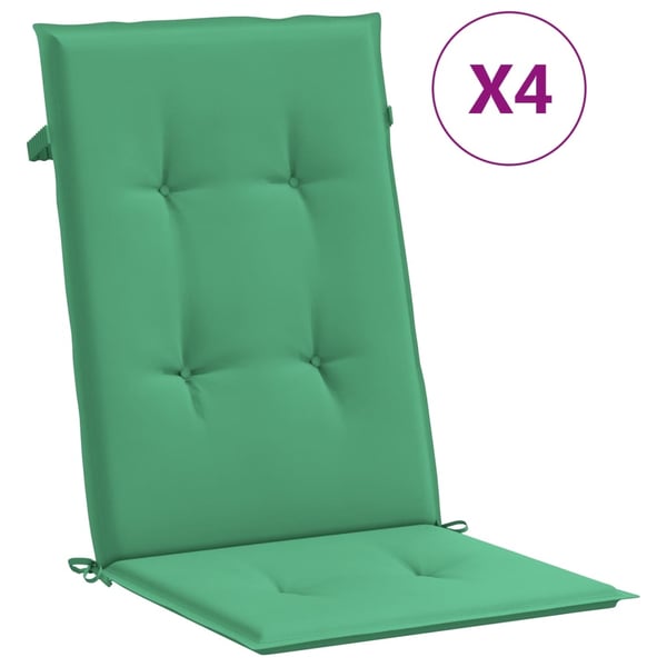 vidaXL Stolsdynor 4 st grön 120x50x3 cm tyg