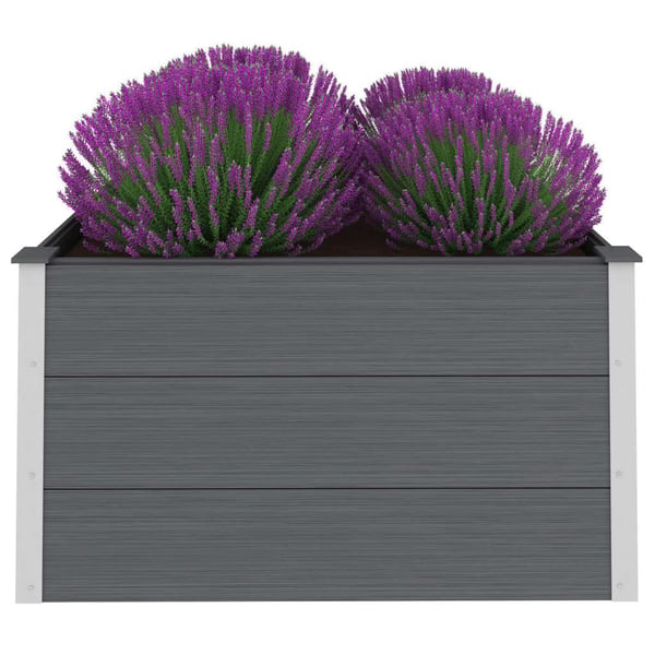 vidaXL forhøjet plantekasse 100x100x54 cm grå WPC