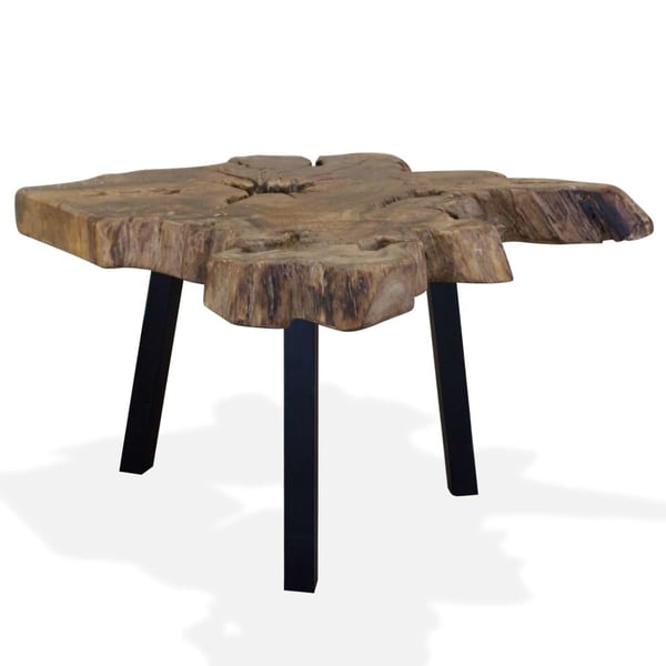 vidaXL Sofabord ekte teak 80x70x38 cm change2