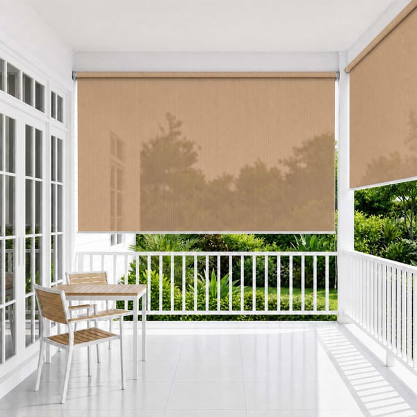 vidaXL udendørs rullegardin 240 x 140 cm beige