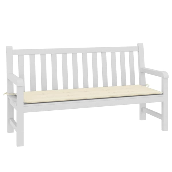 vidaXL hynde til havebænk 150x50x3 cm stof cremefarvet