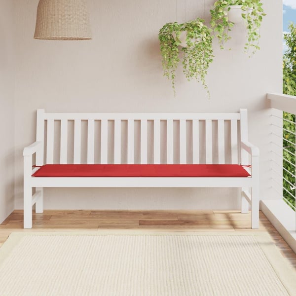 vidaXL hynde til havebænk 180x50x3 cm oxfordstof rød
