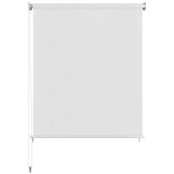 vidaXL Rullgardin utomhus 140x140 cm vit