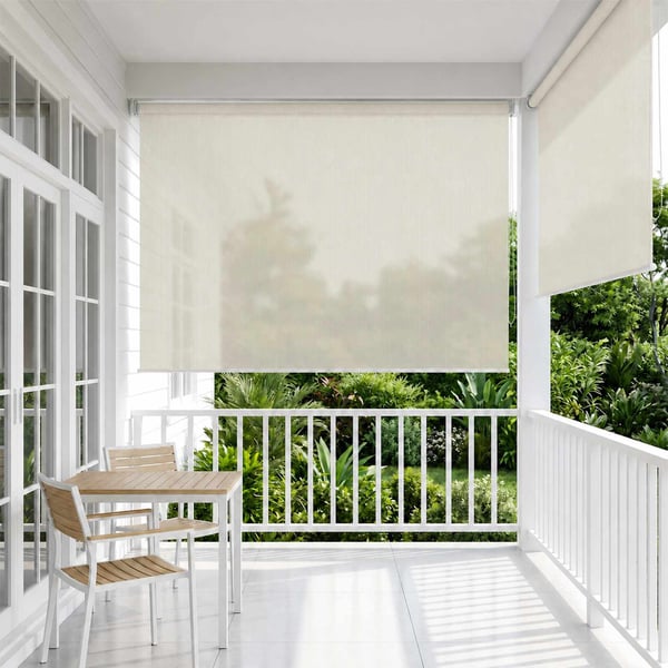 vidaXL udendørs rullegardin 140 x 230 cm cremefarvet