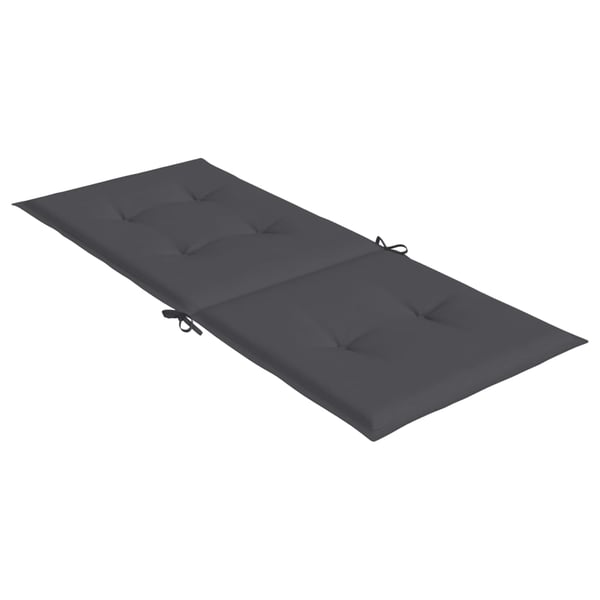 vidaXL stolehynder m. høj ryg 4 stk. 120x50x3 cm stof antracit