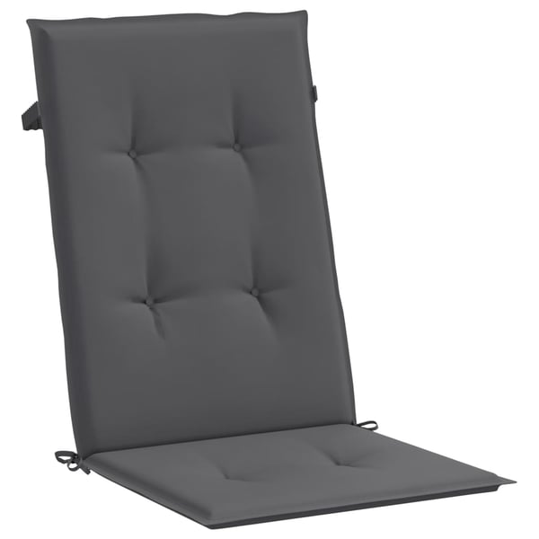 vidaXL stolehynder m. høj ryg 4 stk. 120x50x3 cm stof antracit