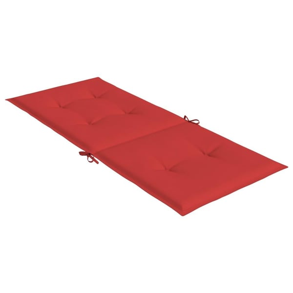 vidaXL Stolsdynor 4 st röd 120x50x3 cm tyg