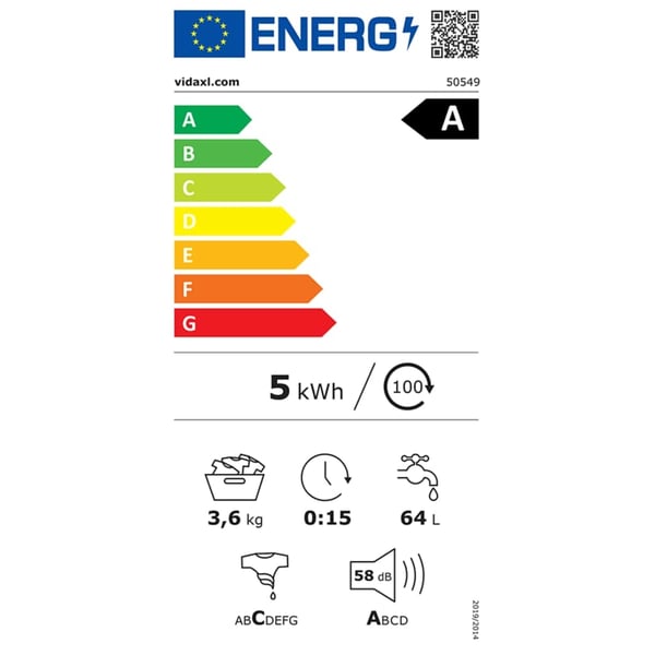 vidaXL Minivaskemaskin tvillingkar 5,6 kg