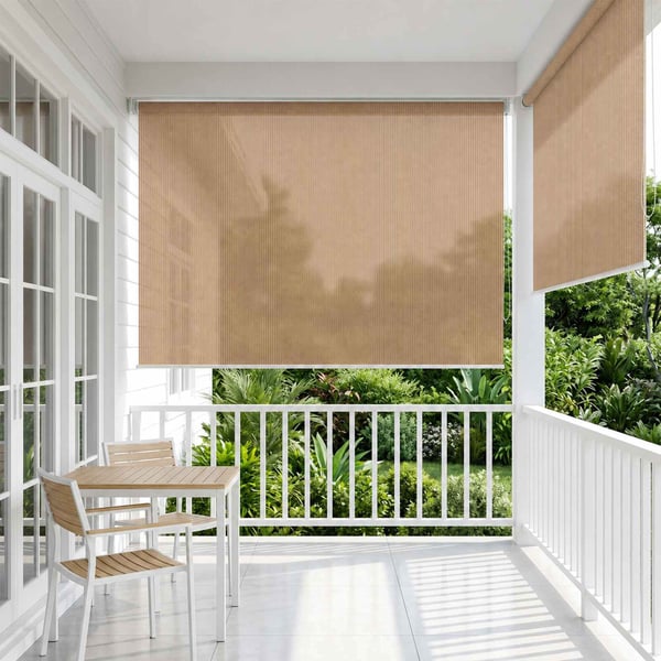 vidaXL Rullaverho ulkotiloihin 180x140 cm Beige