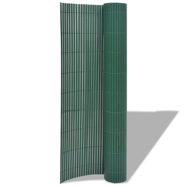 vidaXL Dobbelsidet hagegjerde PVC 90x500 cm grønn