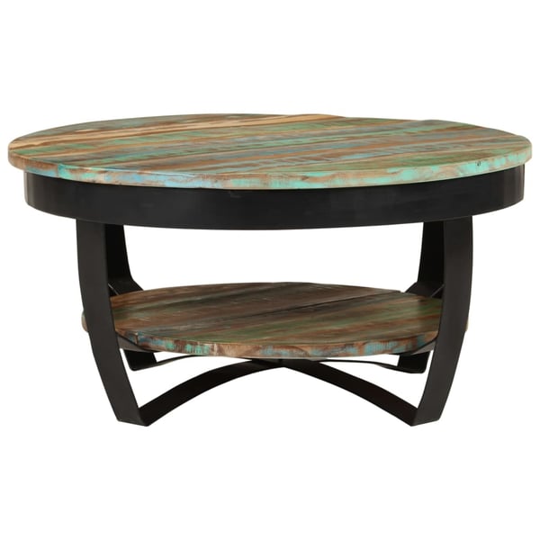 vidaXL Soffbord massivt återvunnet trä 65x32 cm