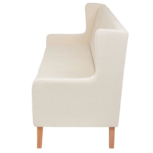 vidaXL 3-personers sofa stof cremehvid