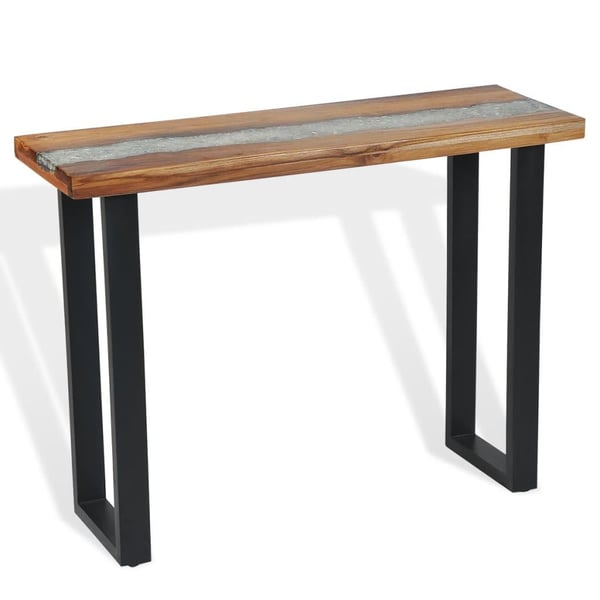 vidaXL Konsollbord teak 100x35x75 cm